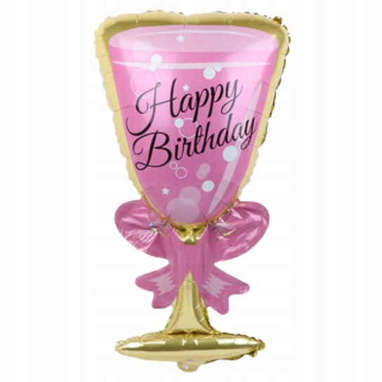 Duży Balon Foliowy Lampka Szampan Różowy Alkohol Urodziny Dekoracja Inna marka