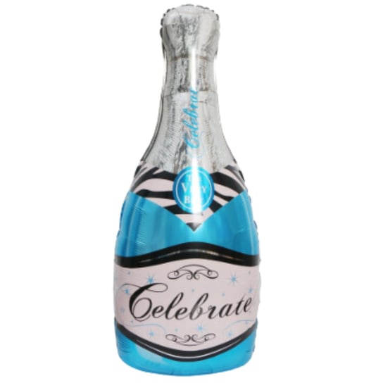 Duży Balon Foliowy Szampan Niebieski Alkohol Urodziny Dekoracja Inna marka