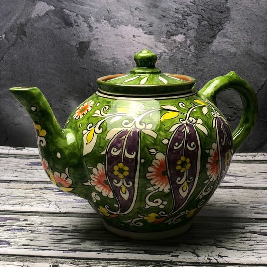 Duży czajnik ceramiczny ręcznie zdobiony „Zielony ogródek” pojemność 1600ml Inny producent