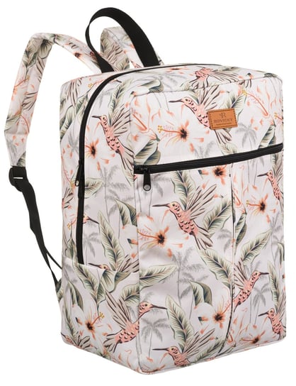 Duży damski plecak podróżny, bagaż podręczny Ryanair/WizzAir z roślinnym wzorem Rovicky, różnokolorowy Rovicky