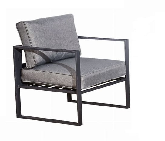 Duży fotel ogrodowy z szarego aluminium MOSTRARE Bello Giardino