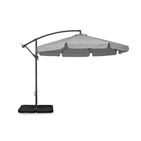 Duży parasol ogrodowy Sapphire ST-2020 Capri 350 cm - szary Sapphire