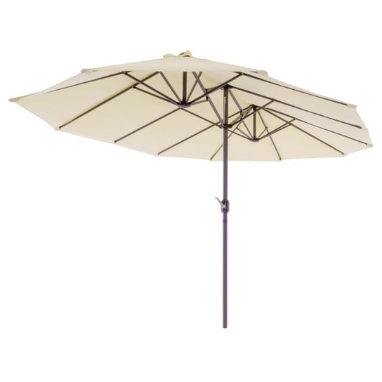 Duży parasol XXL 4,65 m - kremowy Garthen
