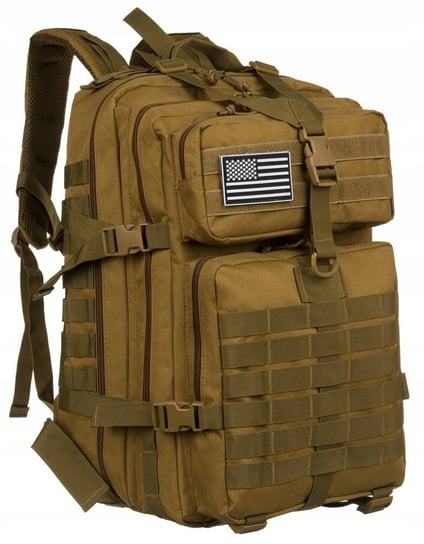 Duży plecak turystyczny plecak wojskowy taktyczny survival na suwak Peterson, khaki Peterson