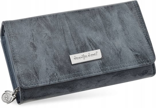 Duży portfel damski portmonetka z suwakiem skóra pojemny pakowny kolory Jennifer Jones