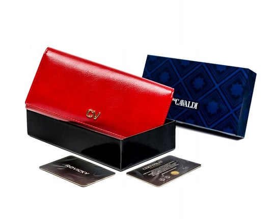 Duży portfel damski ze skóry ekologicznej na zatrzask — 4U Cavaldi Inna marka