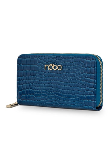 Duży portfel Nobo croco niebieski Nobo