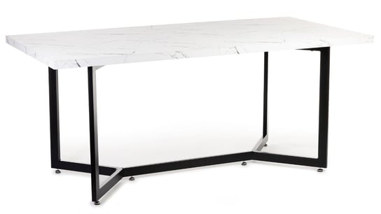 Duży prostokątny stół kuchenny drewniany MDF glam HowHomely