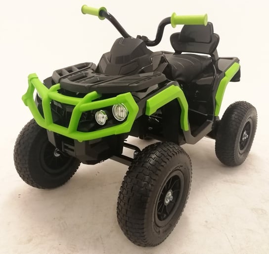 Duży Quad na akumulator ATV Pompowane Koła Czarno-Zielony RAMIZ