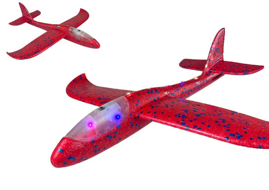 Duży Samolot Styropianowy Szybowiec Czerwony Lean Toys