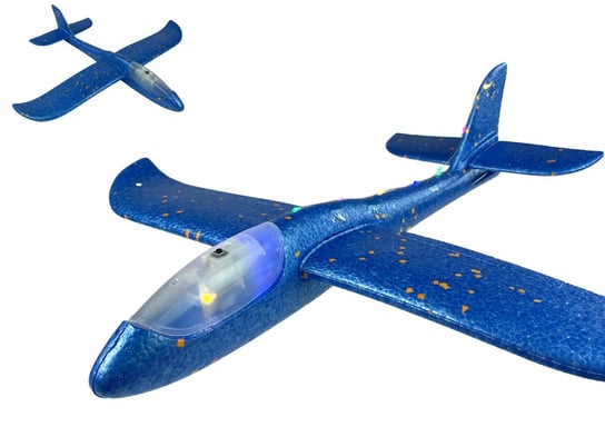 Duży Samolot Styropianowy Szybowiec Niebieski Lean Toys