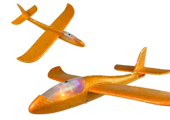 Duży Samolot Styropianowy Szybowiec Pomarańczowy Lean Toys