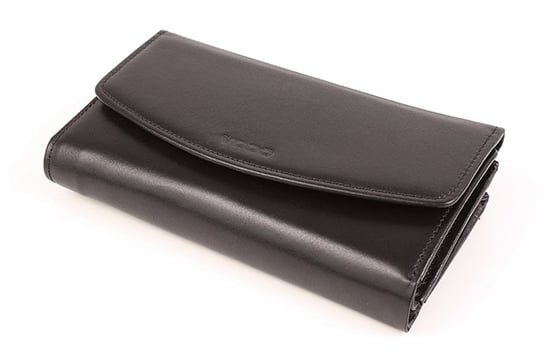 Duży skórzany portfel damski KEMER VOOC PPD6 Czarny - czarny KEMER