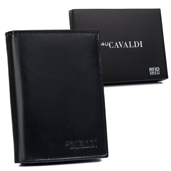 Duży, skórzany portfel męski z systemem RFID Stop Cavaldi Cavaldi
