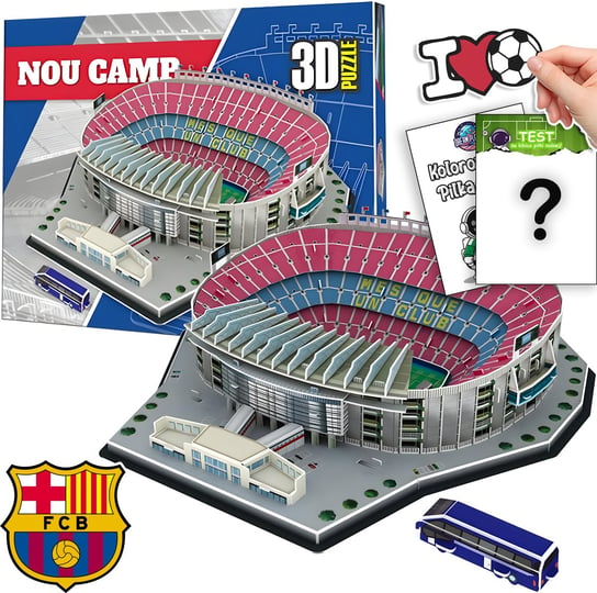 DUŻY Stadion Piłkarski FC BARCELONA CAMP NOU PUZZLE 3D BARCA ...