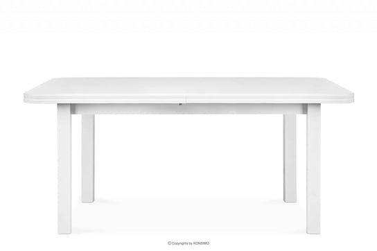 Duży stół do salonu rozkładany 160 cm biały COSPE Konsimo Konsimo