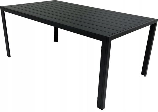 Duży stół ogrodowy aluminiowy polywood ALLEN 150x90 CZARNY Kontrast