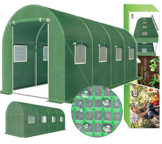 Duży tunel foliowy ogrodowy szklarnia na warzywa d149 elektrostator