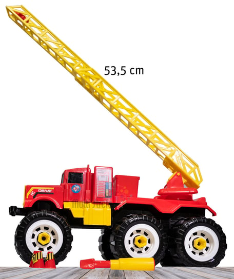 Duży Wóz strażacki z drabiną, 53 cm Ers