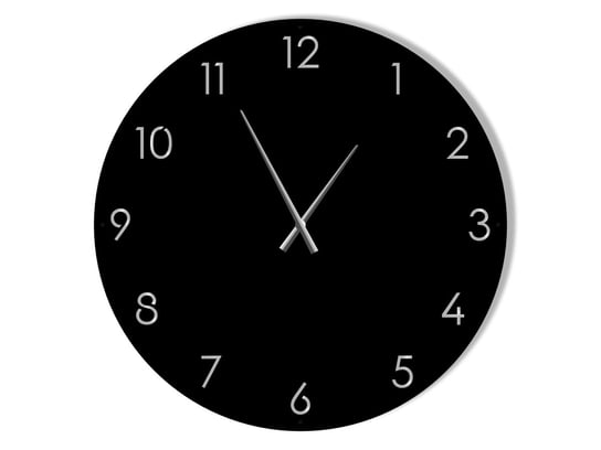 Duży zegar metalowy Classic 100 cm czarny matowy Inna marka