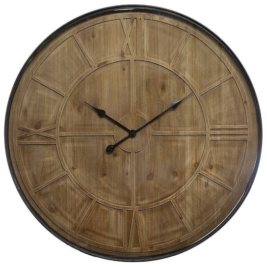 Duży zegar ścienny, Ø 80 cm, z brązową tarczą Atmosphera