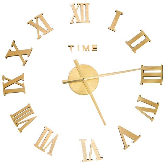 Duży zegar ścienny 3D, złoty, 100cm, EVA / AAALOE Inna marka