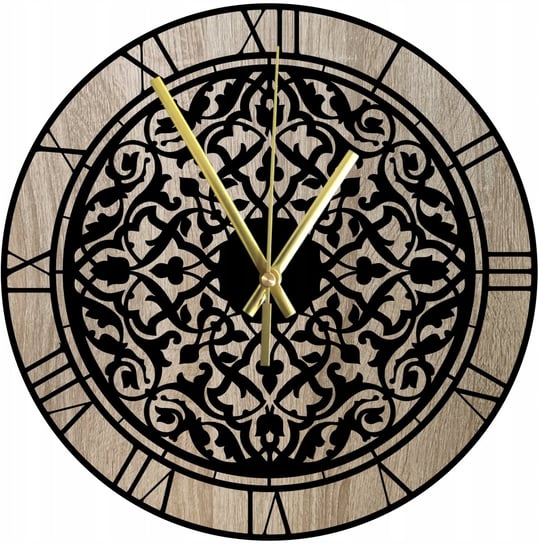 Duży Zegar Ścienny Do Salonu W Stylu Loft Drewniany Dąb Sonoma 45 cm Inna marka