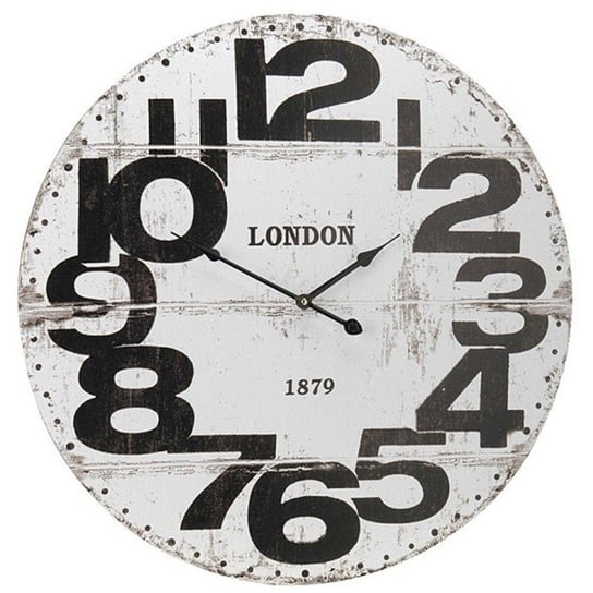 Duży zegar ścienny London, biały, 60 cm Inny producent