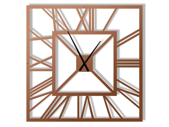 Duży zegar ścienny metalowy Art deco 100 cm miedziany Inna marka