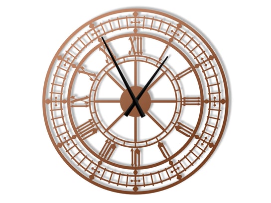 Duży zegar ścienny metalowy Big Ben 80 cm miedziany Inna marka