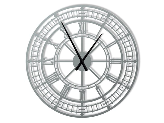 Duży zegar ścienny metalowy Big Ben 80 cm srebrny Inna marka