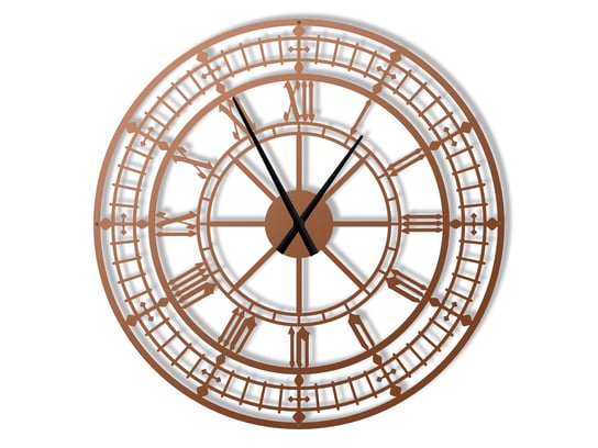 Duży zegar ścienny metalowy Big Ben 90 cm miedziany Inna marka