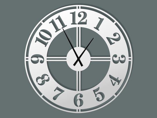 Duży zegar ścienny metalowy Classic II 100 cm biały matowy Inna marka