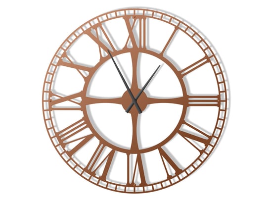 Duży zegar ścienny metalowy Dworcowy 100 cm miedziany Inna marka