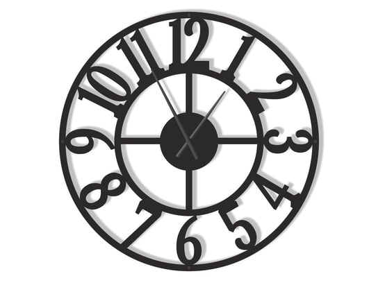 Duży zegar ścienny metalowy Roma II 100 cm czarny matowy Inna marka