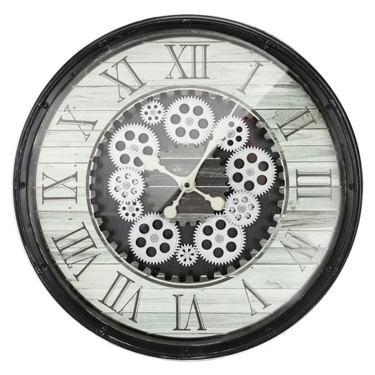 Duży zegar ścienny z cyframi rzymskimi Ø 48 cm wykonany z tworzywa sztucznego ECD Germany
