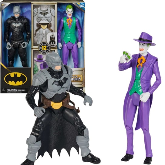 Duży Zestaw 2w1 DC Comics Batman vs Joker figurki 30 cm + akcesoria DC COMICS