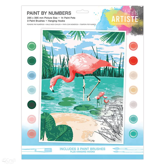 Duży Zestaw Do Malowania Po Numerach - Artiste - Tropical Flamingo West Design Products