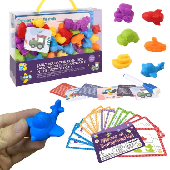Duży Zestaw Edukacyjny Nauka Liczenia Kolorów Gra Montessori Sorter Karty Inna marka