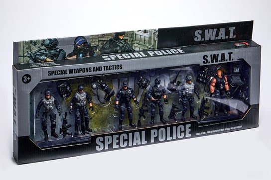 Duży Zestaw Figurki Swat Żołnierze + Wyposażenie 6 Szt Armia Ruchome Figurki Wojsko Special Tadekmark