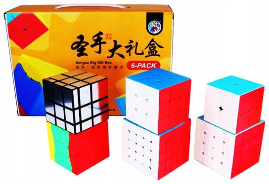 Duży Zestaw Kostek logicznych Shengshou 2X2X2 3X3X3 4X4X4 5X5X5 + Podstawka Rubiks Kostkoland