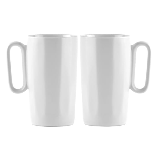 Dwa kubki ceramiczne z uszkiem 330 ml Fuori białe 30152 Vialli Design