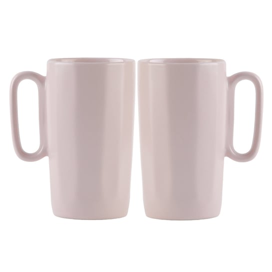 Dwa kubki ceramiczne z uszkiem 330 ml Fuori różowe 30060 Vialli Design