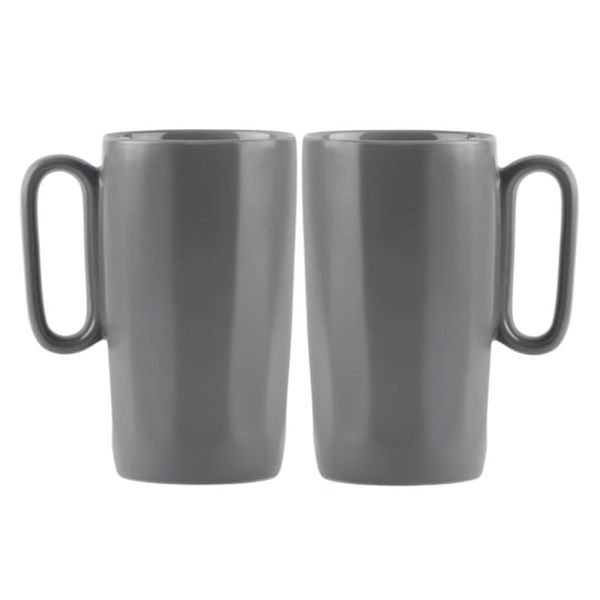 Dwa kubki ceramiczne z uszkiem 330 ml Fuori szare 30077 Vialli Design