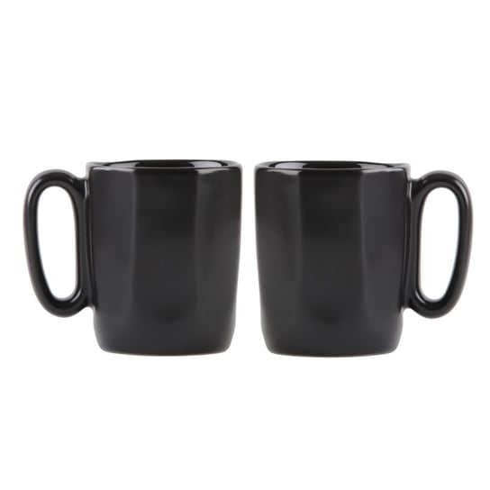 Dwa kubki ceramiczne z uszkiem 80 ml Fuori czarne 29965 Vialli Design
