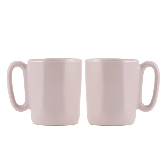 Dwa kubki ceramiczne z uszkiem 80 ml Fuori różowe 29941 Vialli Design