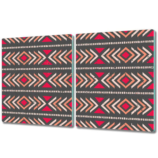 Dwuczęściowa Deska Kuchenna z Nadrukiem - 2x 40x52 cm - Etniczny ślaczek Coloray