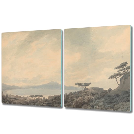 Dwuczęściowa Deska Kuchenna z Nadrukiem - 2x 40x52 cm - Krajobraz góra w oddali Coloray