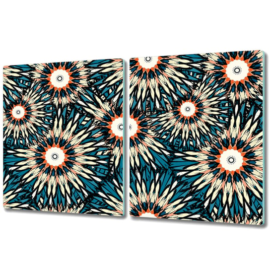 Dwuczęściowa Deska Kuchenna ze Wzorem - 2x 40x52 cm - Piękna kolorowa mandala Coloray
