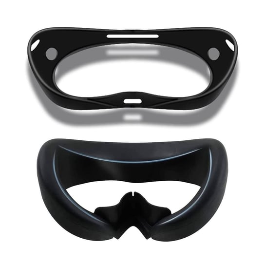 Dwuczęściowa silikonowa nakładka na twarz do PICO 4 | Czarna Vortex Virtual Reality